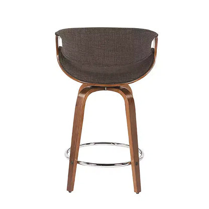 Ensemble de 2 tabourets de bar hauteur comptoir rembourrés Curvini - Lumisource
