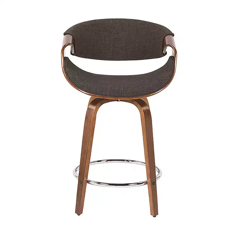 Ensemble de 2 tabourets de bar hauteur comptoir rembourrés Curvini - Lumisource