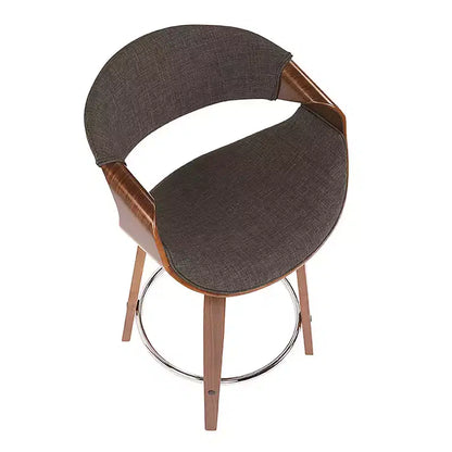 Ensemble de 2 tabourets de bar hauteur comptoir rembourrés Curvini - Lumisource