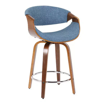 Ensemble de 2 tabourets de bar hauteur comptoir rembourrés Curvini - Lumisource
