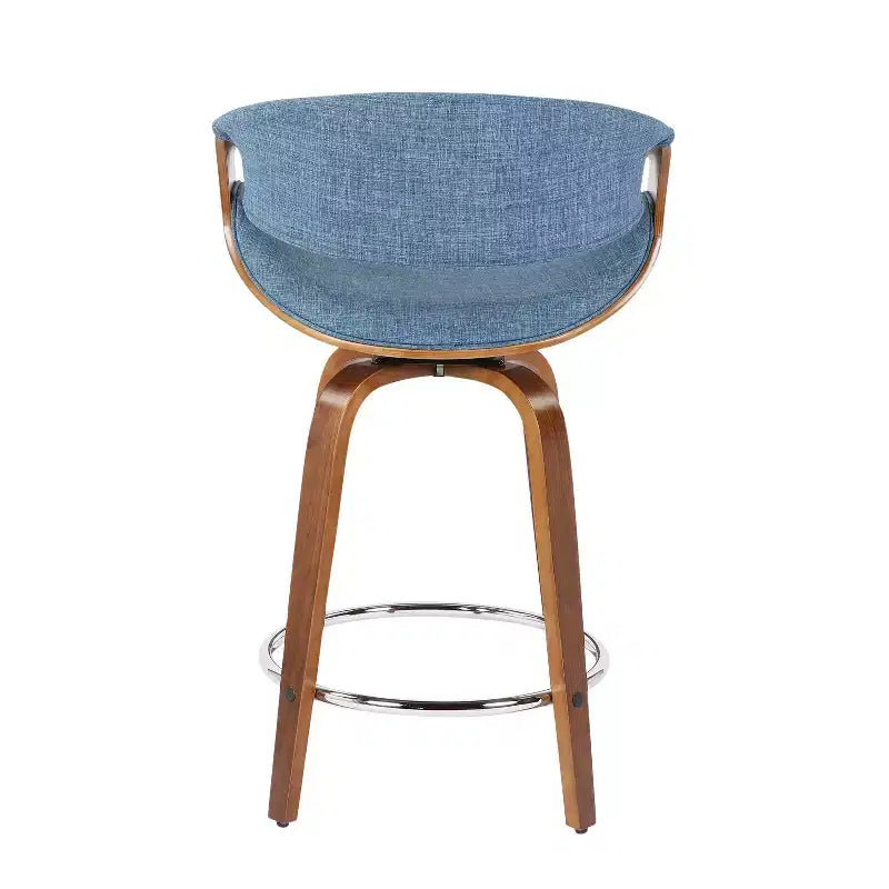 Ensemble de 2 tabourets de bar hauteur comptoir rembourrés Curvini - Lumisource