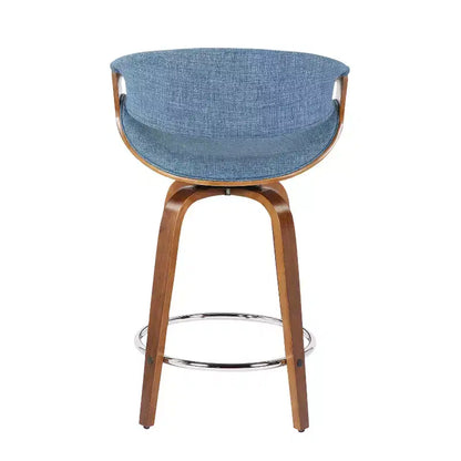 Ensemble de 2 tabourets de bar hauteur comptoir rembourrés Curvini - Lumisource