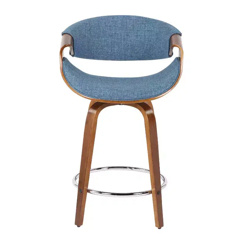 Ensemble de 2 tabourets de bar hauteur comptoir rembourrés Curvini - Lumisource