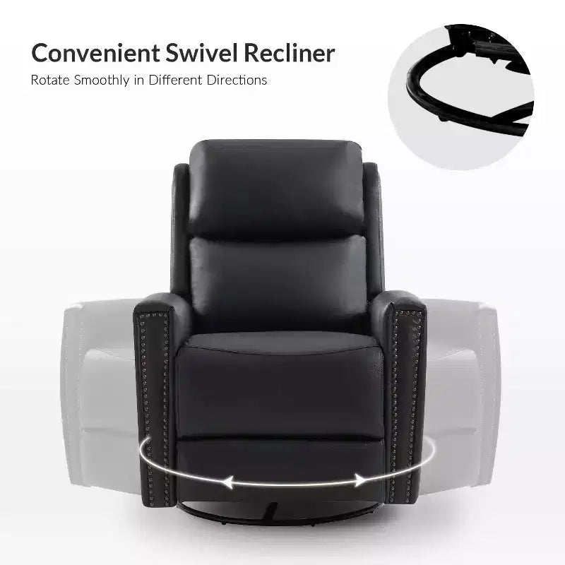 Fauteuil inclinable pivotant et à bascule en cuir véritable Hilario Fall 30.31 large | OFFRE DU JOUR | ART OF LIVING DESIGNS
