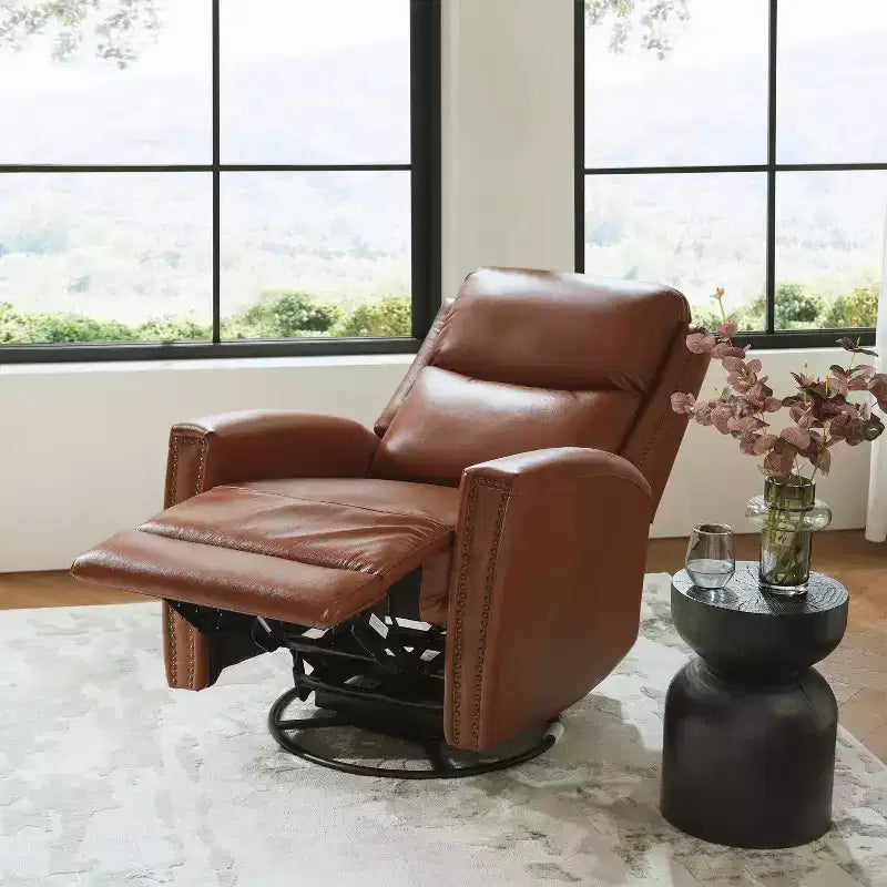 Fauteuil inclinable pivotant et à bascule en cuir véritable Hilario Fall 30.31 large | OFFRE DU JOUR | ART OF LIVING DESIGNS
