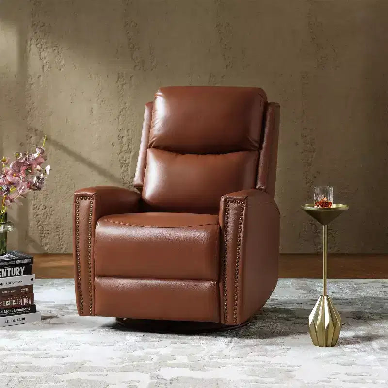 Fauteuil inclinable pivotant et à bascule en cuir véritable Hilario Fall 30.31 large | OFFRE DU JOUR | ART OF LIVING DESIGNS
