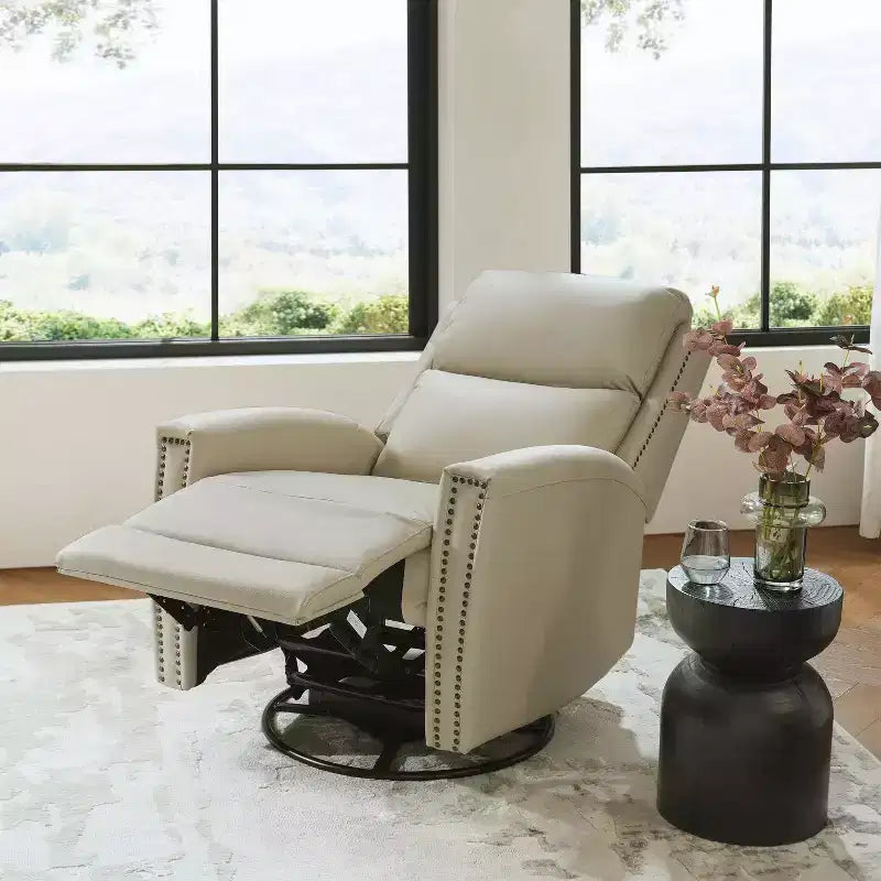 Fauteuil inclinable pivotant et à bascule en cuir véritable Hilario Fall 30.31 large | OFFRE DU JOUR | ART OF LIVING DESIGNS