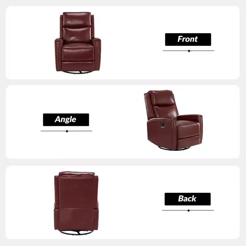 Fauteuil inclinable pivotant et à bascule en cuir véritable Hilario Fall 30.31 large | OFFRE DU JOUR | ART OF LIVING DESIGNS