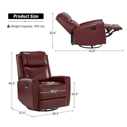 Fauteuil inclinable pivotant et à bascule en cuir véritable Hilario Fall 30.31 large | OFFRE DU JOUR | ART OF LIVING DESIGNS