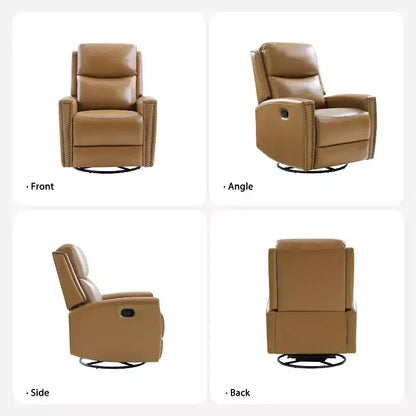 Fauteuil inclinable pivotant et à bascule en cuir véritable Hilario Fall 30.31 large | OFFRE DU JOUR | ART OF LIVING DESIGNS