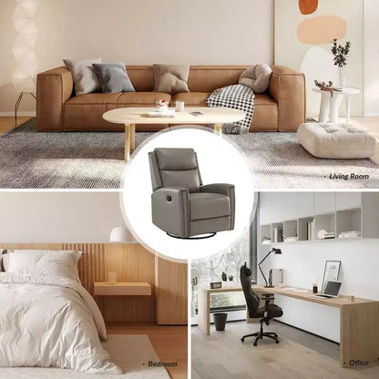 Fauteuil inclinable pivotant et à bascule en cuir véritable Hilario Fall 30.31 large | OFFRE DU JOUR | ART OF LIVING DESIGNS