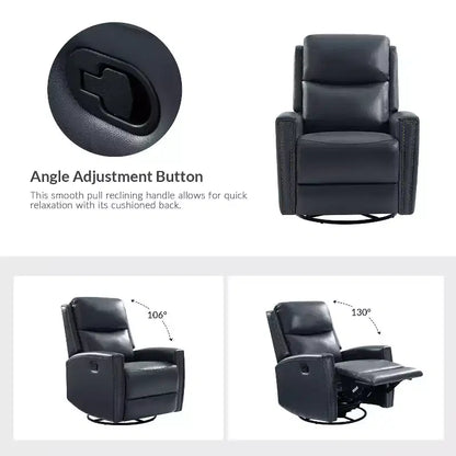 Fauteuil inclinable pivotant et à bascule en cuir véritable Hilario Fall 30.31 large | OFFRE DU JOUR | ART OF LIVING DESIGNS