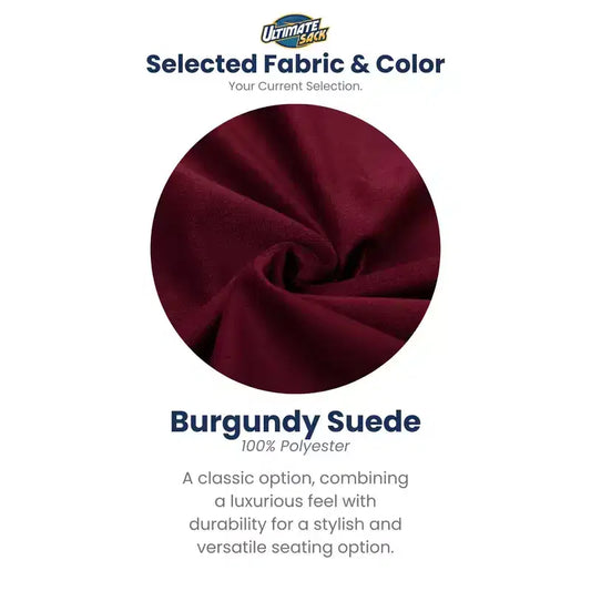 Ultimate Sack Fauteuil Pouf 1,8 m, Fauteuil de Sol Confortable Surdimensionné pour l'Intérieur, Grand Meuble Rembourré de Mousse pour la Détente, Suède Bordeaux