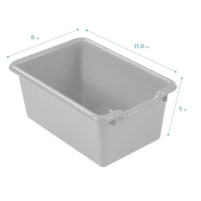 Vestiaire à 5 compartiments pour tout-petits et 5 bacs de rangement avant à écope ECR4Kids Streamline, Rangement à casiers