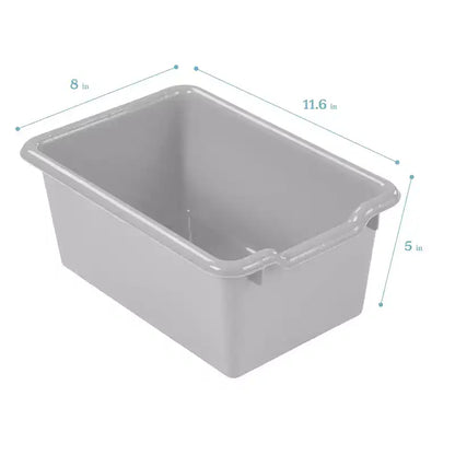 Vestiaire à 5 compartiments pour tout-petits et 5 bacs de rangement avant à écope ECR4Kids Streamline, Rangement à casiers