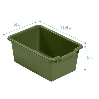 Vestiaire à 5 compartiments pour tout-petits et 5 bacs de rangement avant à écope ECR4Kids Streamline, Rangement à casiers