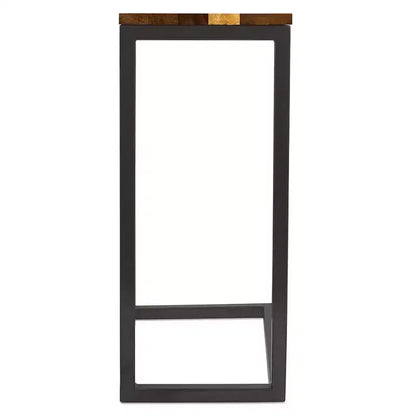 BirdRock Home Tables d'appoint en bois d'acacia pour canapé en C - Lot de 2