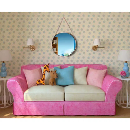 Miroir mural rond Franc de 17,5 avec chaîne en métal – Infinity Instruments