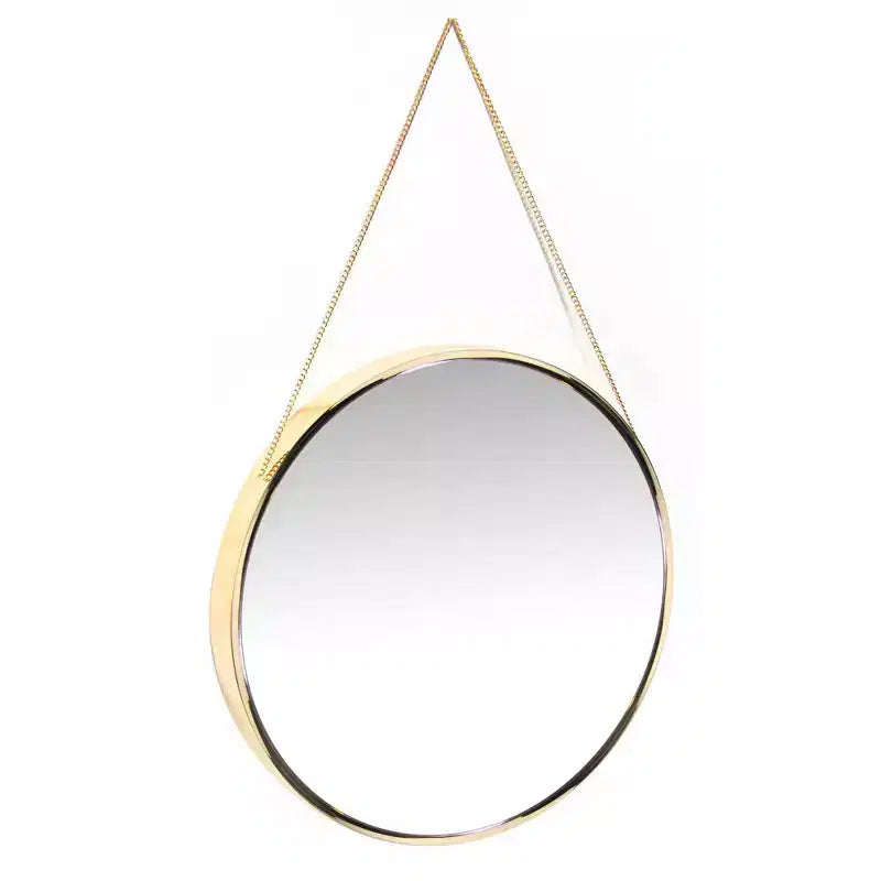 Miroir mural rond Franc de 17,5 avec chaîne en métal – Infinity Instruments