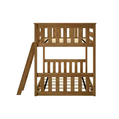 Lit superposé Max & Lily pour enfants, lit superposé bas en bois massif avec échelle pour petite chambre