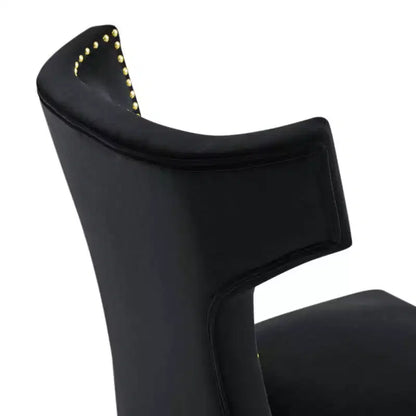 Lot de 2 chaises de salle à manger en velours de performance incurvées - Modway