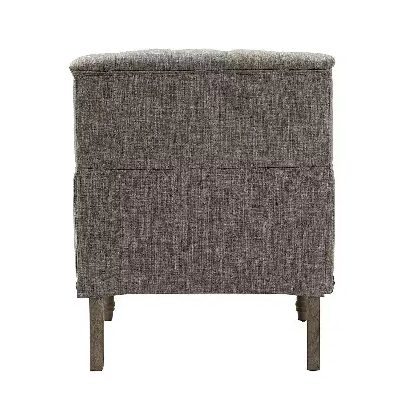 Fauteuil Naida avec pieds sculptés | ART OF LIVING DESIGNS-GRIS