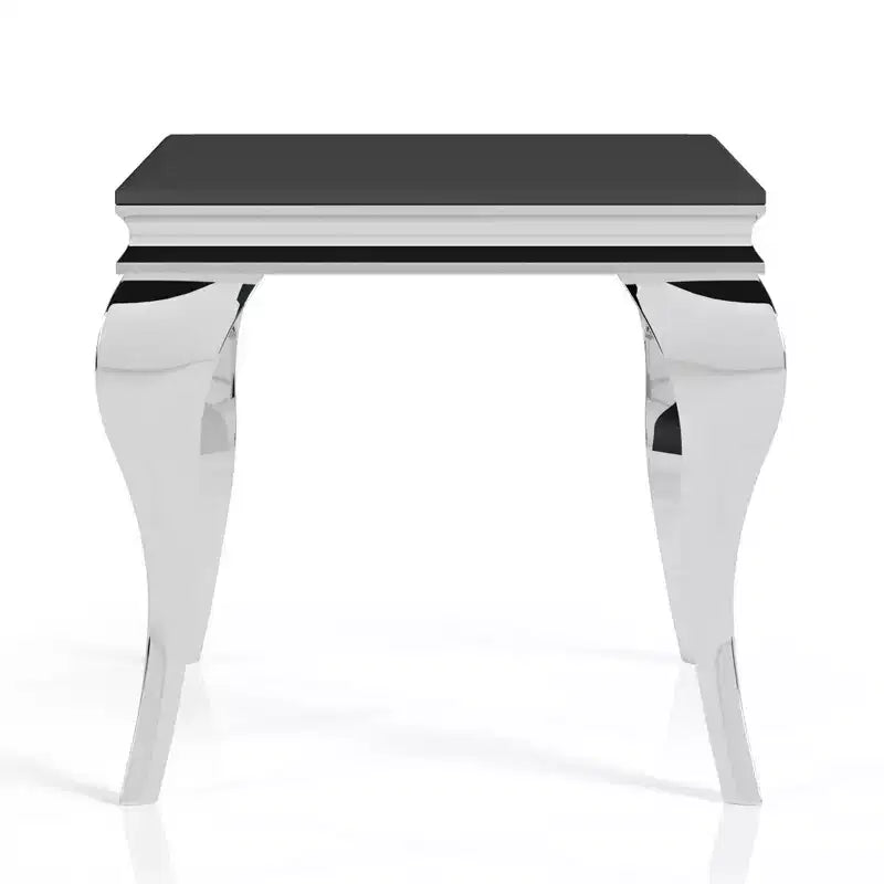 Table d'appoint avec plateau en verre Forge Glam - miBasics
