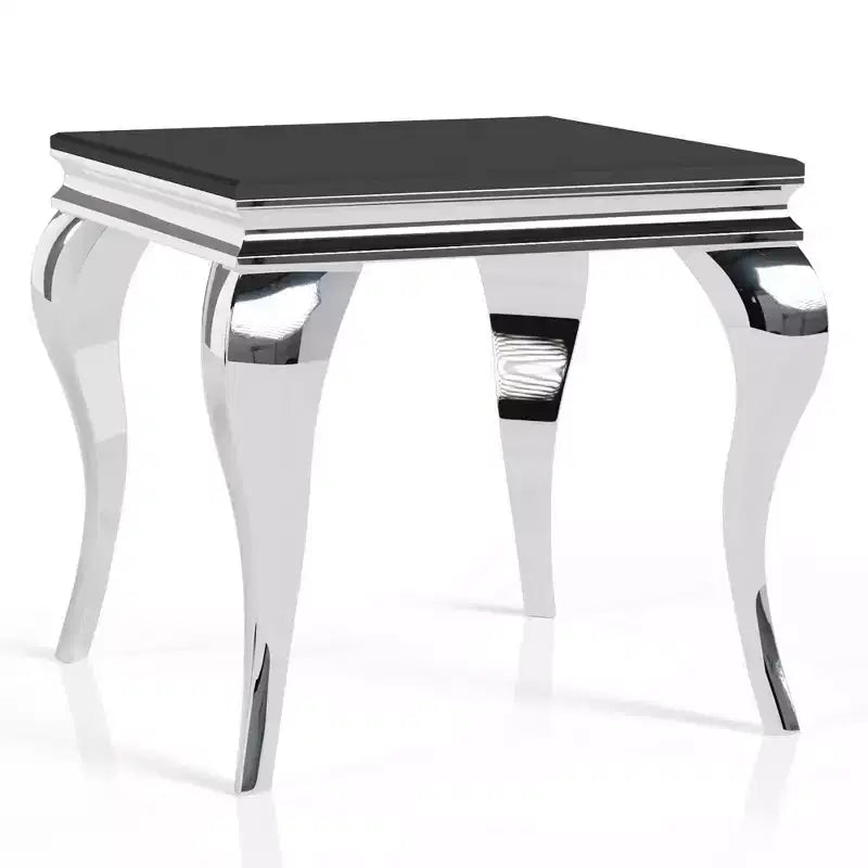 Table d'appoint avec plateau en verre Forge Glam - miBasics