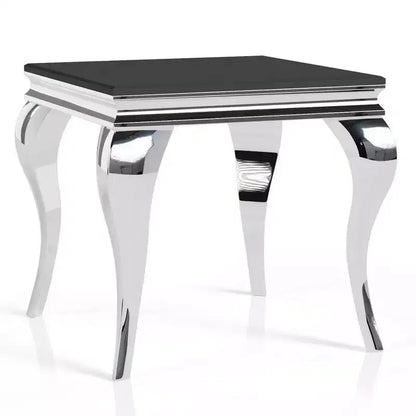 Table d'appoint avec plateau en verre Forge Glam - miBasics