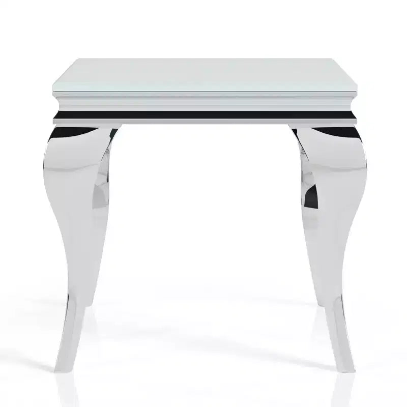 Table d'appoint avec plateau en verre Forge Glam - miBasics