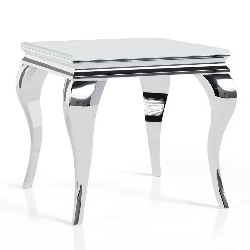 Table d'appoint avec plateau en verre Forge Glam - miBasics