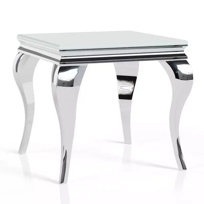 Table d'appoint avec plateau en verre Forge Glam - miBasics