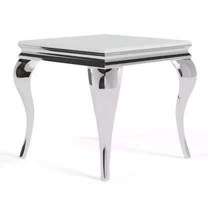 Table d'appoint avec plateau en verre Forge Glam - miBasics