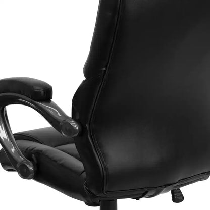 Fauteuil de bureau ergonomique Emma and Oliver en cuir reconstitué avec dossier haut et accoudoirs