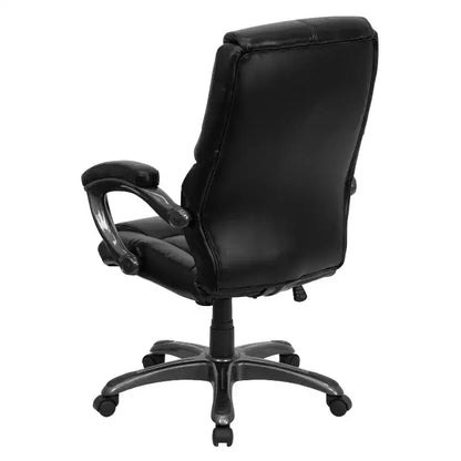 Fauteuil de bureau ergonomique Emma and Oliver en cuir reconstitué avec dossier haut et accoudoirs