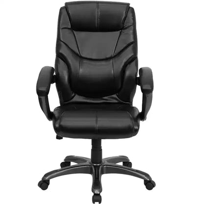 Fauteuil de bureau ergonomique Emma and Oliver en cuir reconstitué avec dossier haut et accoudoirs