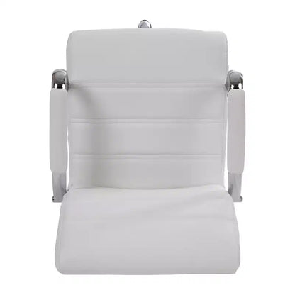 Chaise de bureau Emma et Oliver Mid-Back LeatherSoft avec repose-pieds réglable et base chromée