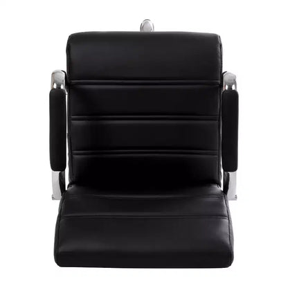 Chaise de bureau Emma et Oliver Mid-Back LeatherSoft avec repose-pieds réglable et base chromée