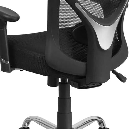 Fauteuil de bureau ergonomique Emma and Oliver 400 lb, dossier en maille noire, grande taille et réglable en hauteur