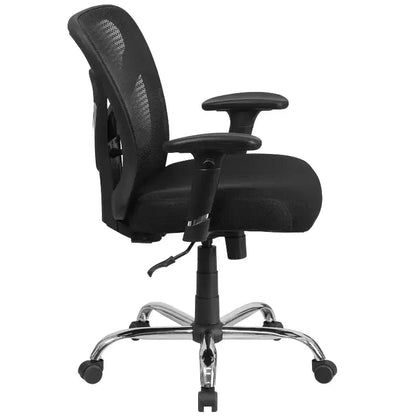 Fauteuil de bureau ergonomique Emma and Oliver 400 lb, dossier en maille noire, grande taille et réglable en hauteur