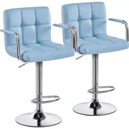 Yaheetech Lot de 2 tabourets de bar pivotants réglables avec grande base en acier pour comptoir de bar