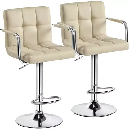 Yaheetech Lot de 2 tabourets de bar pivotants réglables avec grande base en acier pour comptoir de bar