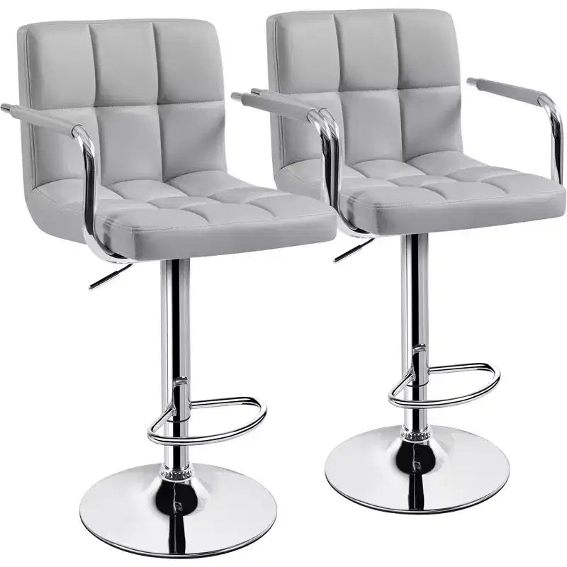 Yaheetech Lot de 2 tabourets de bar pivotants réglables avec grande base en acier pour comptoir de bar