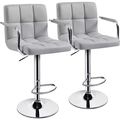 Yaheetech Lot de 2 tabourets de bar pivotants réglables avec grande base en acier pour comptoir de bar