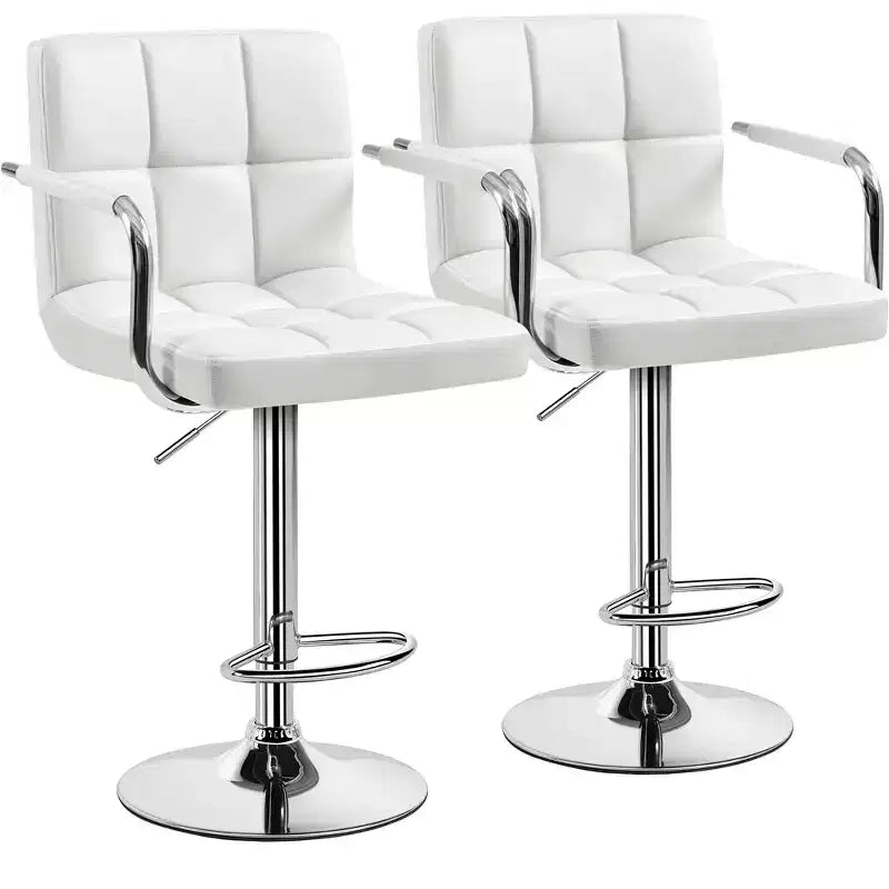 Yaheetech Lot de 2 tabourets de bar pivotants réglables avec grande base en acier pour comptoir de bar