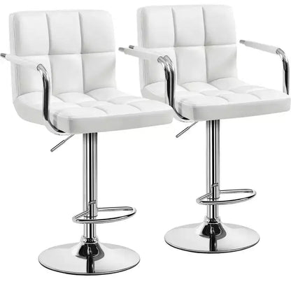 Yaheetech Lot de 2 tabourets de bar pivotants réglables avec grande base en acier pour comptoir de bar