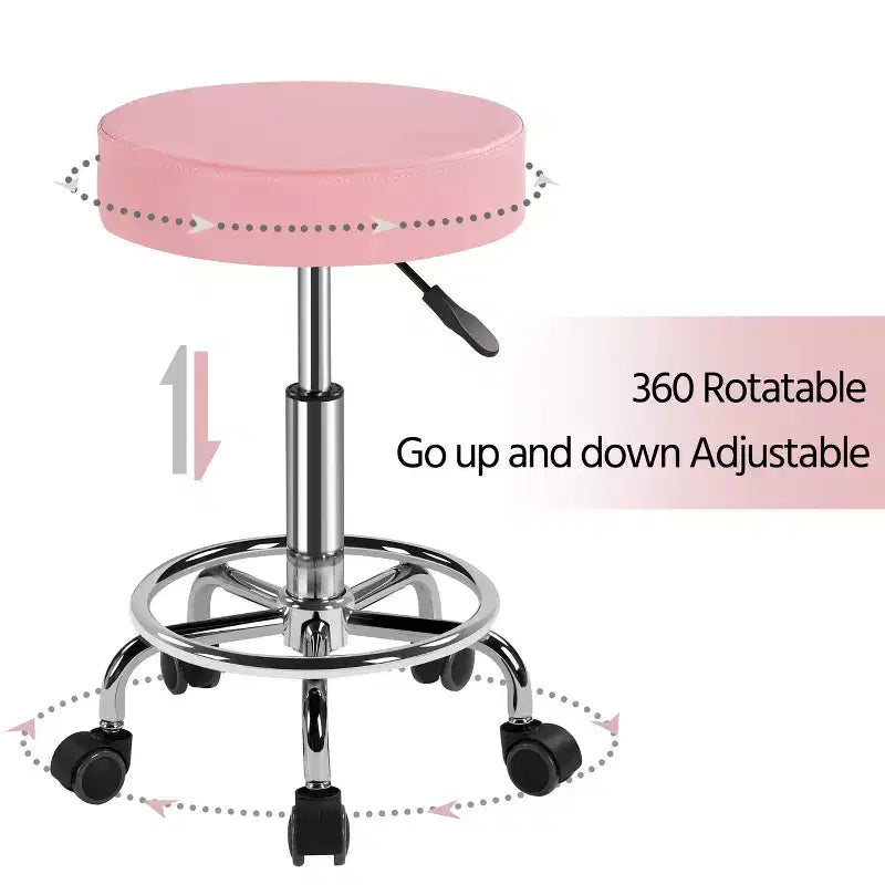 Tabourets Yaheetech réglables pivotants à roulettes pour usage médical/tatouage/dentaire/facial/massage/spa/dessin technique