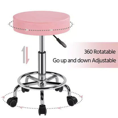 Tabourets Yaheetech réglables pivotants à roulettes pour usage médical/tatouage/dentaire/facial/massage/spa/dessin technique