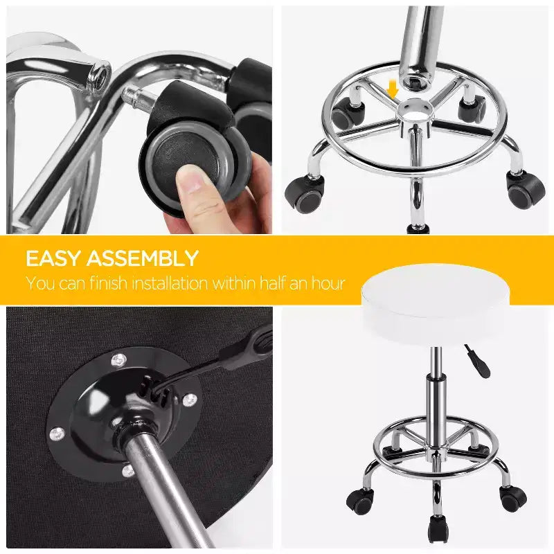 Tabourets Yaheetech réglables pivotants à roulettes pour usage médical/tatouage/dentaire/facial/massage/spa/dessin technique