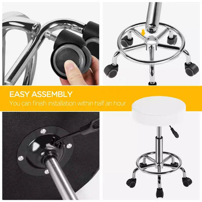 Tabourets Yaheetech réglables pivotants à roulettes pour usage médical/tatouage/dentaire/facial/massage/spa/dessin technique
